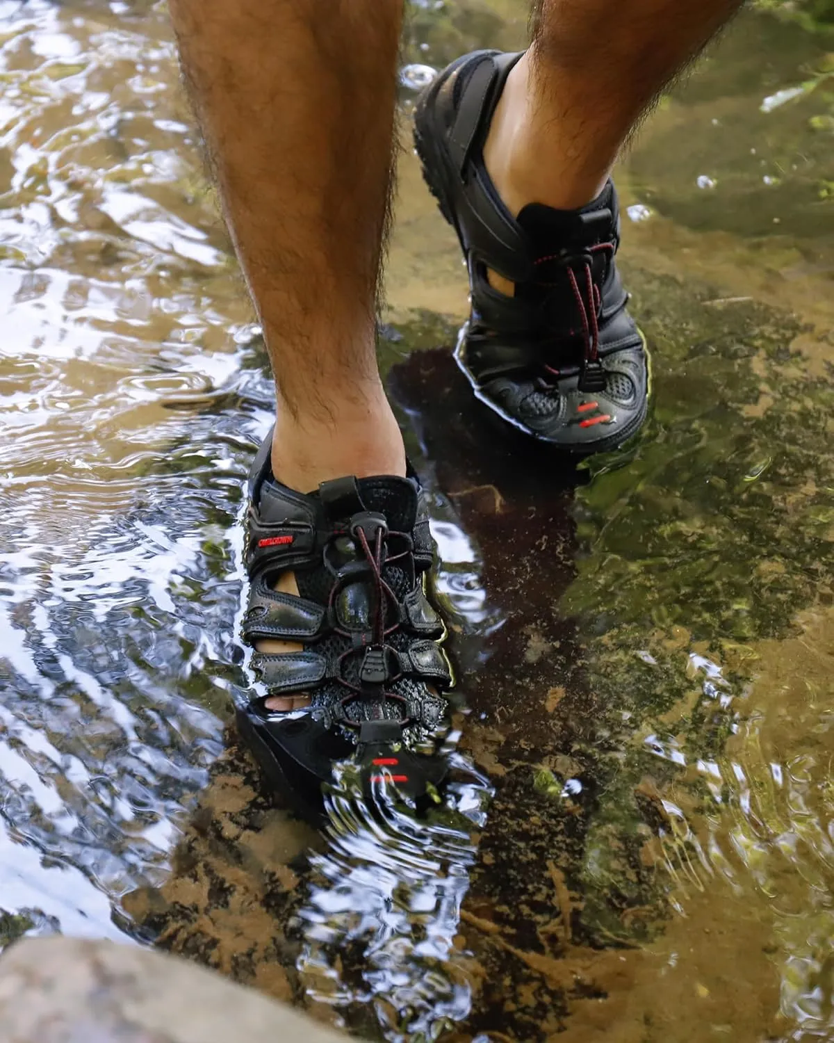 CAMELSPORTS Men's Hiking Sandals Outdoor Sport Closed Toe Walking Sandal Waterproof Non-Slip Summer Fisherman Beach Water Shoes