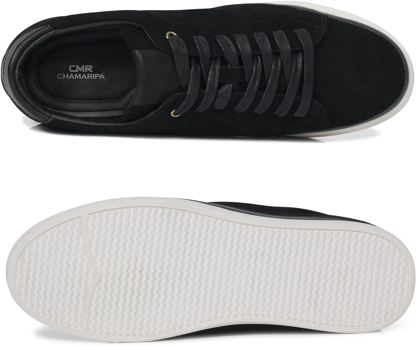 CHAMARIPA Men's Invisible Height Increasing Elevator Shoes Sneakers Lifting Shoes Taller Hidden Heel Trainers