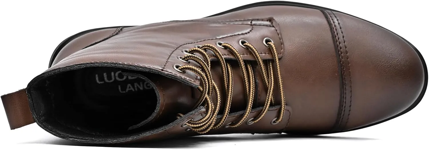 Chukka Boots Casual Fashion Oxford Dress Boots Leather Lace Up Desert Ankle Boots Classic For Men Lightweight Anti Slip