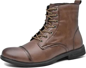 Chukka Boots Casual Fashion Oxford Dress Boots Leather Lace Up Desert Ankle Boots Classic For Men Lightweight Anti Slip