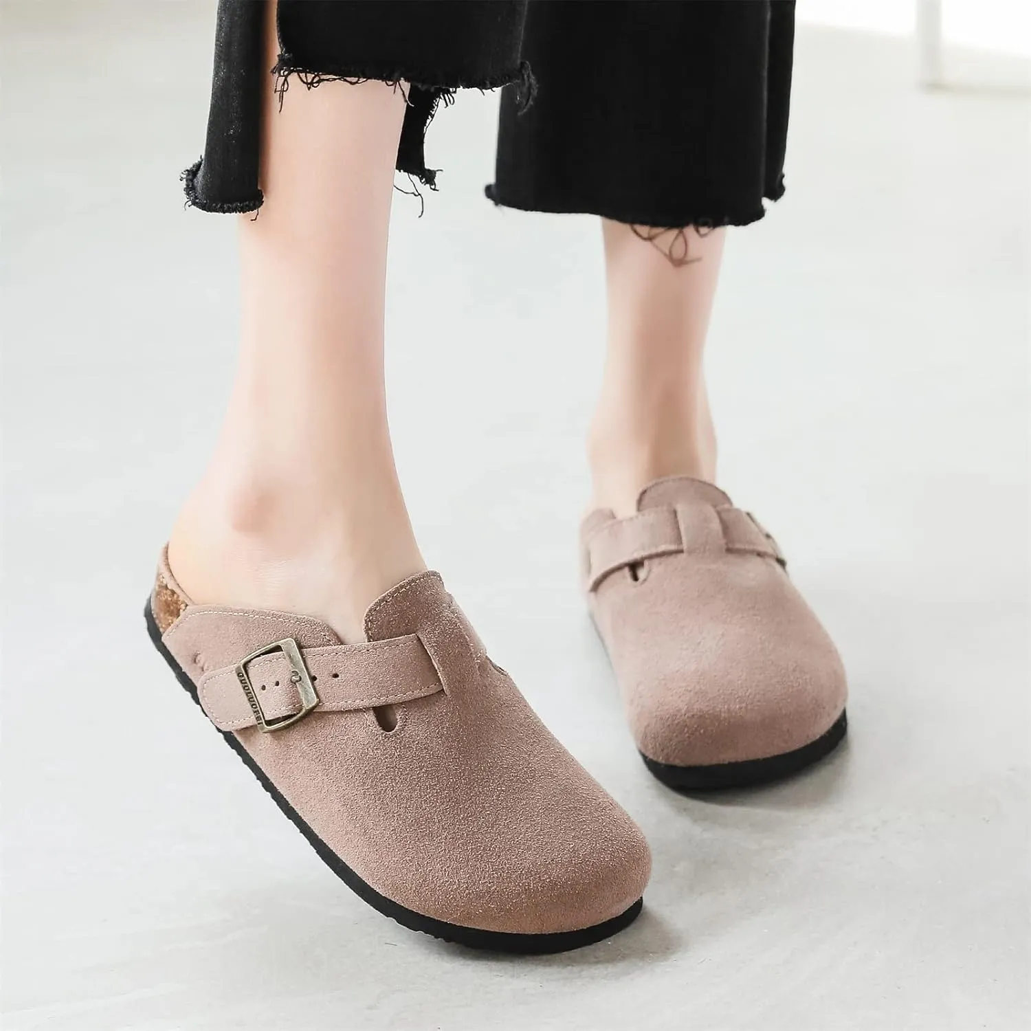 Clogs For Women, Womens Clogs And Mules House Slipers With Arch Support And Adjustable Buckle