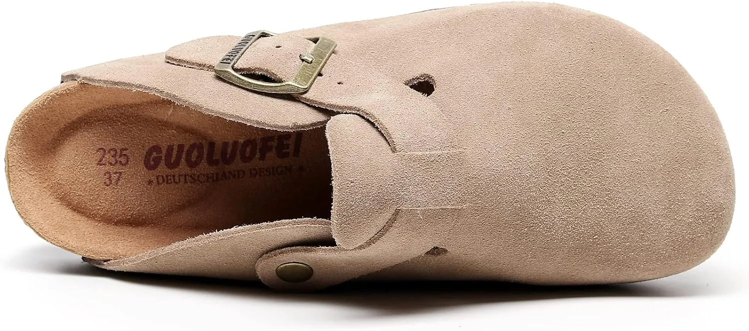 Clogs for Women, Womens Clogs- Mules House Slipers with Arch Support and Adjustable Buckle