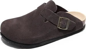 Clogs for Women, Womens Clogs- Mules House Slipers with Arch Support and Adjustable Buckle