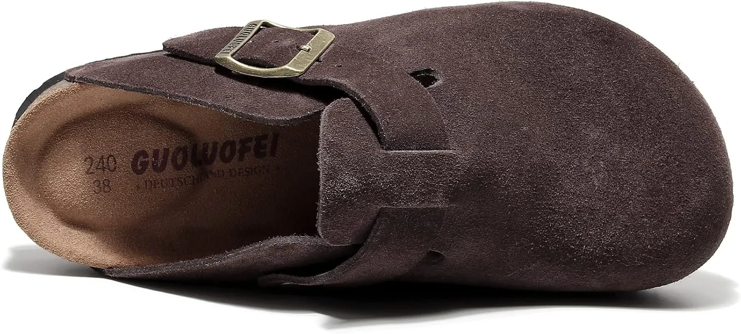 Clogs for Women, Womens Clogs- Mules House Slipers with Arch Support and Adjustable Buckle