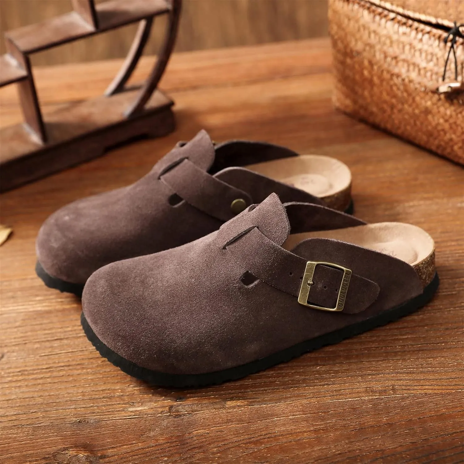 Clogs for Women, Womens Clogs- Mules House Slipers with Arch Support and Adjustable Buckle