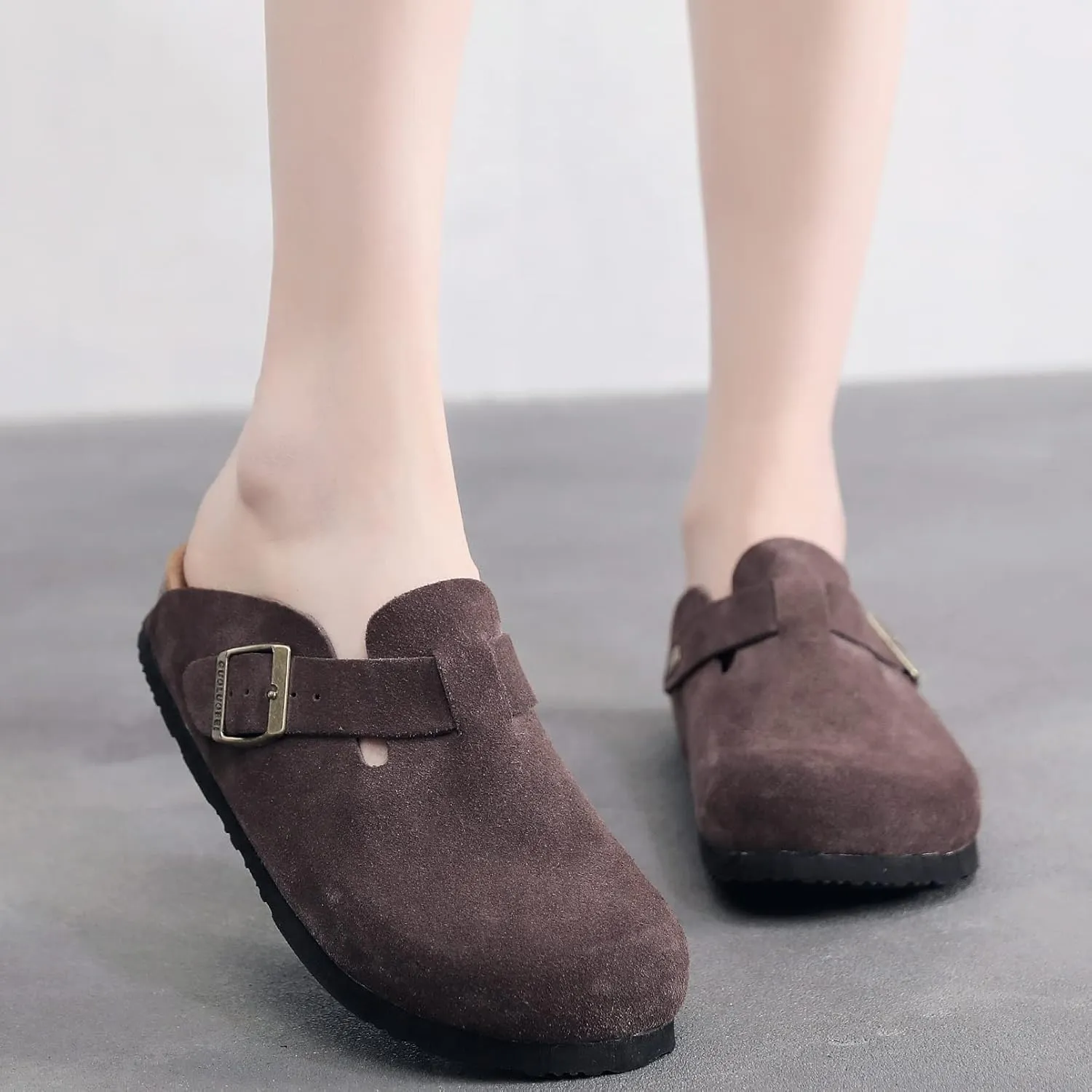 Clogs for Women, Womens Clogs- Mules House Slipers with Arch Support and Adjustable Buckle