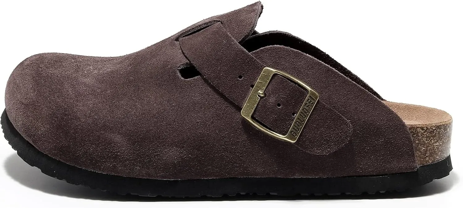 Clogs for Women, Womens Clogs- Mules House Slipers with Arch Support and Adjustable Buckle