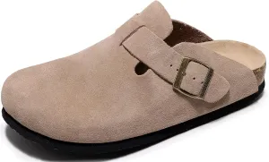 Clogs for Women, Womens Clogs- Mules House Slipers with Arch Support and Adjustable Buckle