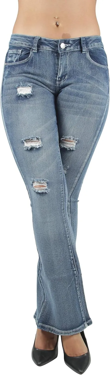 Colombian Design, Butt Lift, Levanta Cola, Boot Leg Jeans Plus/Junior Size