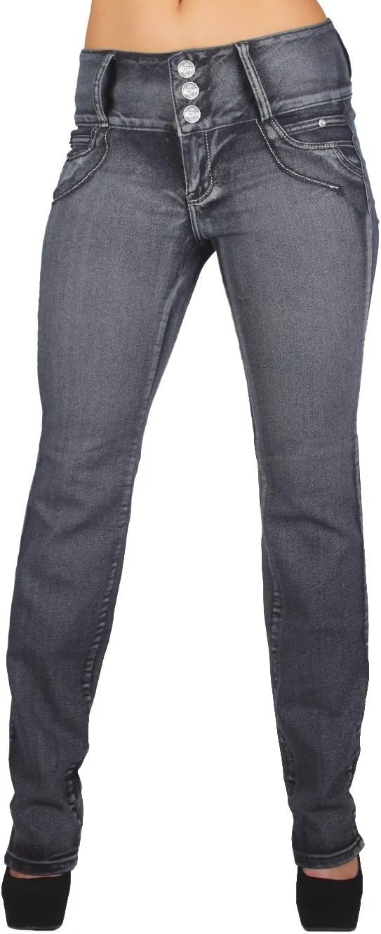 Colombian Design, Butt Lift, Levanta Cola, Boot Leg Jeans Plus/Junior Size