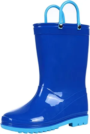 Colorxy Kids Rain Boots for Boys Girls Waterproof Toddler Rain Boots with Easy-On Handles