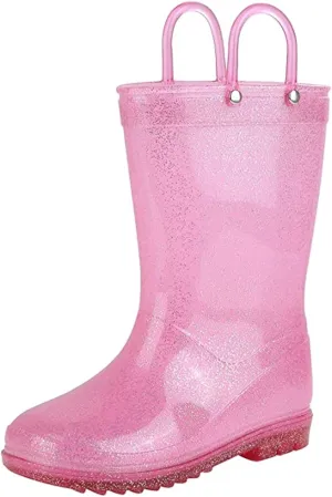 Colorxy Kids Rain Boots for Boys Girls Waterproof Toddler Rain Boots with Easy-On Handles