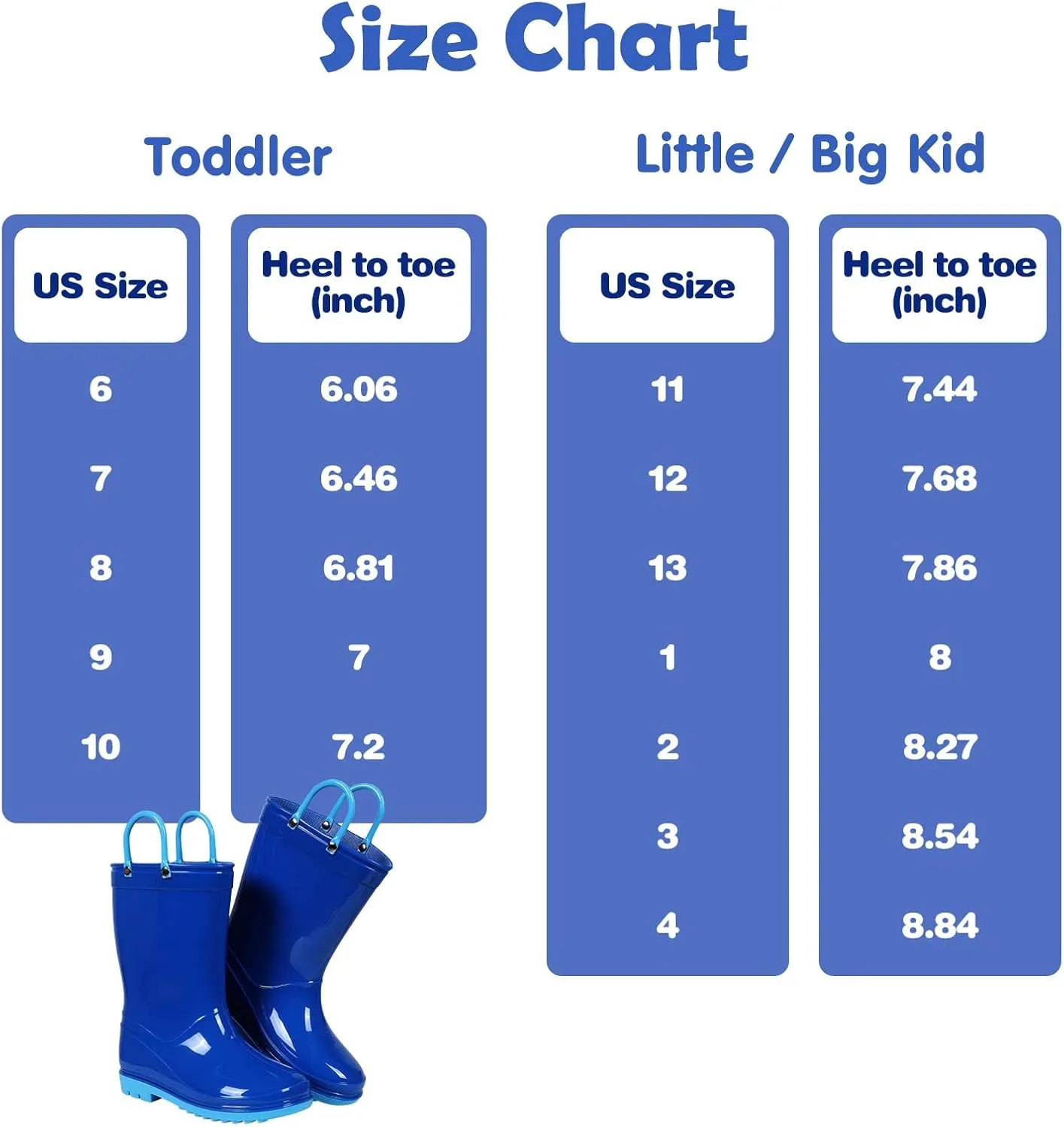 Colorxy Kids Rain Boots for Boys Girls Waterproof Toddler Rain Boots with Easy-On Handles