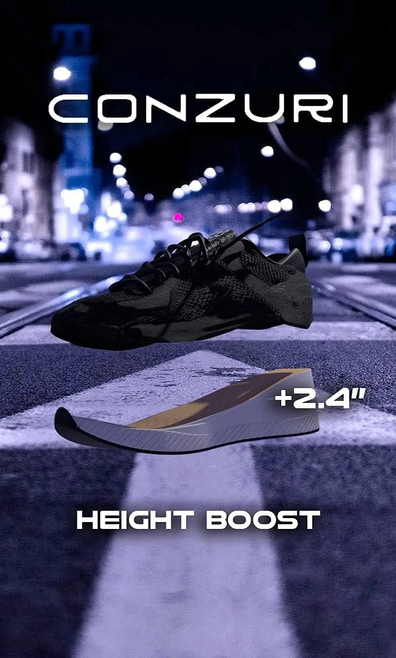 Conzuri Official V2 Cloud Runners Shoes for Men-Height Increasing Shoes Elevate Your Height by 2.4 Inches, Lightweight, Non-Slip Casual and Fashion Sneakers