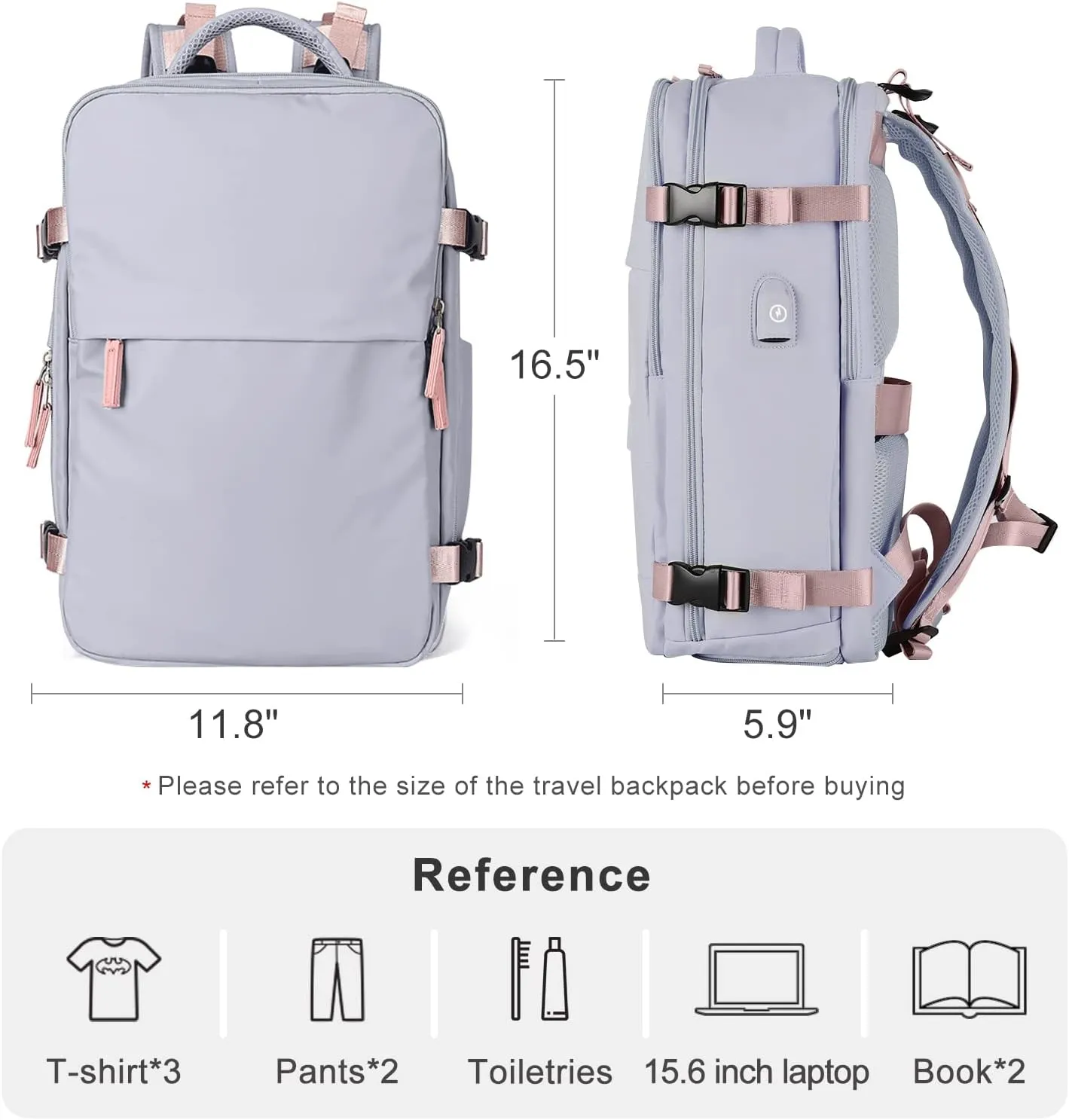 coofay Travel Backpack For Women Airline Approved Carry On Backpack Flight Approved Waterproof Sports Luggage Backpack Casual Daypack Small Hiking Backpack