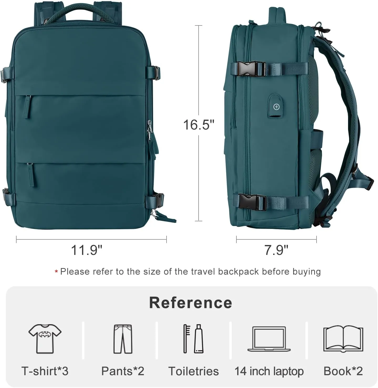 coofay Travel Backpack For Women Men Airline Approved Carry On Backpack Flight Approved Waterproof Sports Luggage Backpack Casual Daypack Small Hiking Backpack