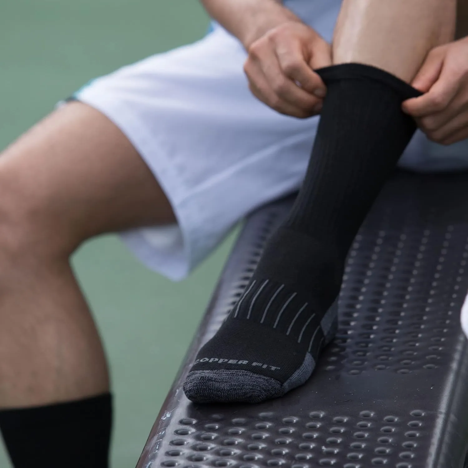 Copper Fit Unisex Crew Length Sport Socks, 2 Pair