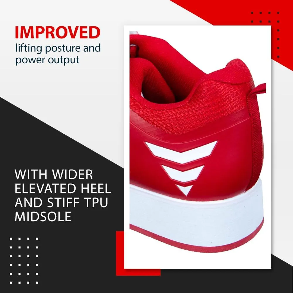 Core Weightlifting Shoes - Squat Shoes for Men and Women – Weight Lifting Shoes for Powerlifting, Deadlifting & Crossfit - Strap and Lace-Up Gym Shoes – Non-Slip Olympic Lifting Shoes with 0.67" Heels