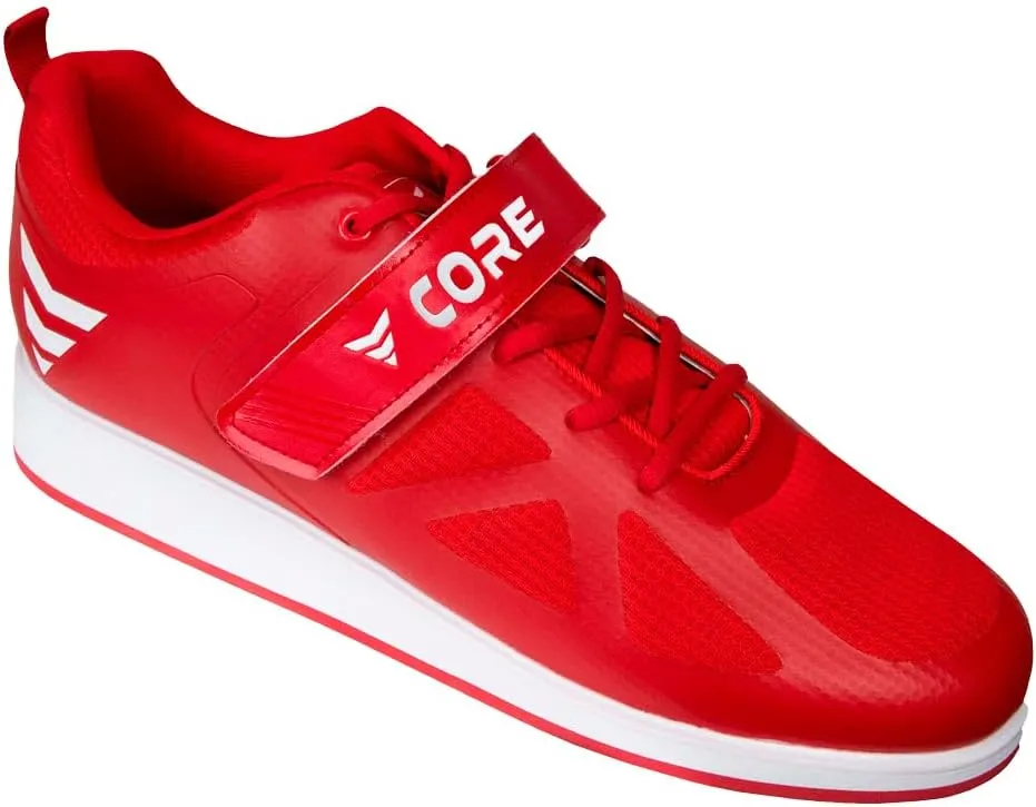 Core Weightlifting Shoes - Squat Shoes for Men and Women – Weight Lifting Shoes for Powerlifting, Deadlifting & Crossfit - Strap and Lace-Up Gym Shoes – Non-Slip Olympic Lifting Shoes with 0.67" Heels
