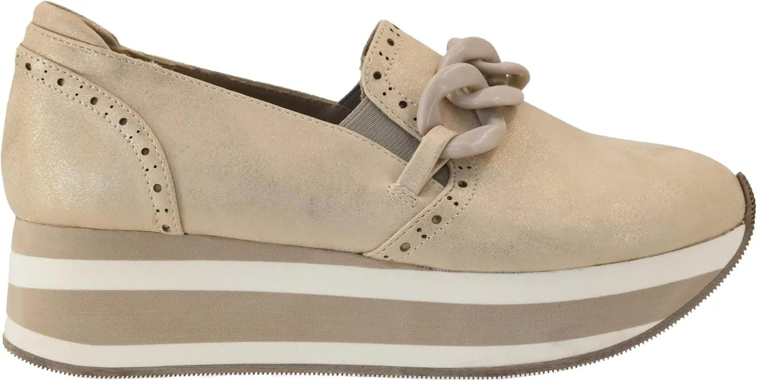 Corkys Footwear So What Slip-On 1.75-inch Platform Sneakers, Cushioned Insoles, Chunky Chain Detail, Comfortable, Stylish, Trendy Footwear