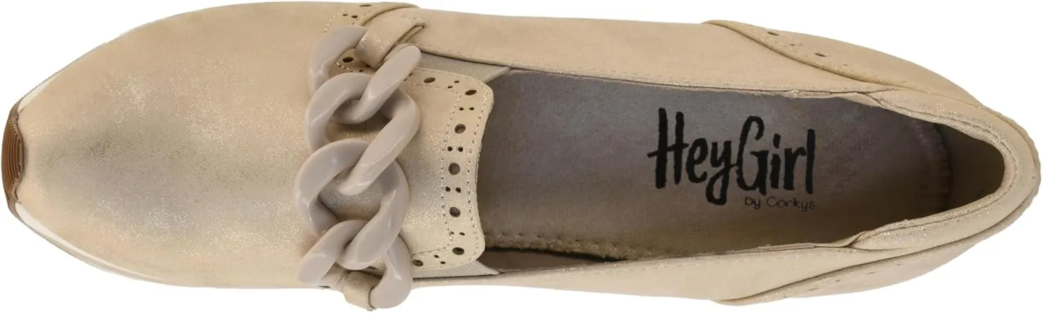 Corkys Footwear So What Slip-On 1.75-inch Platform Sneakers, Cushioned Insoles, Chunky Chain Detail, Comfortable, Stylish, Trendy Footwear