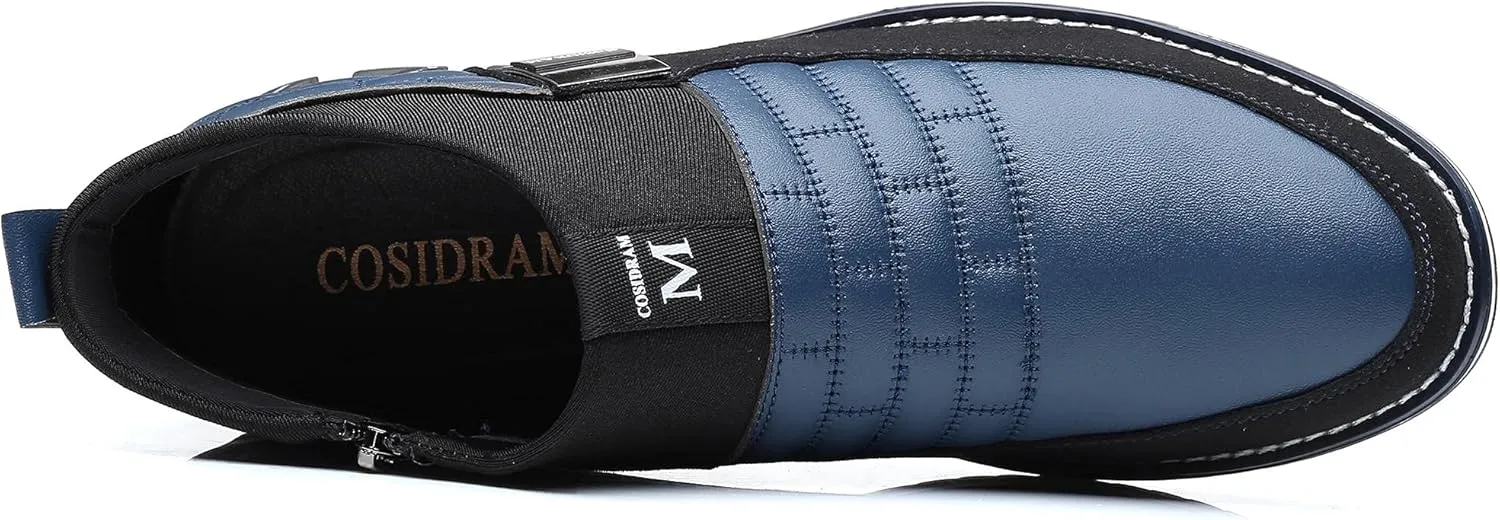 COSIDRAM Men Casual Shoes High-top Loafers Comfort Walking Sneakers Boots for Male