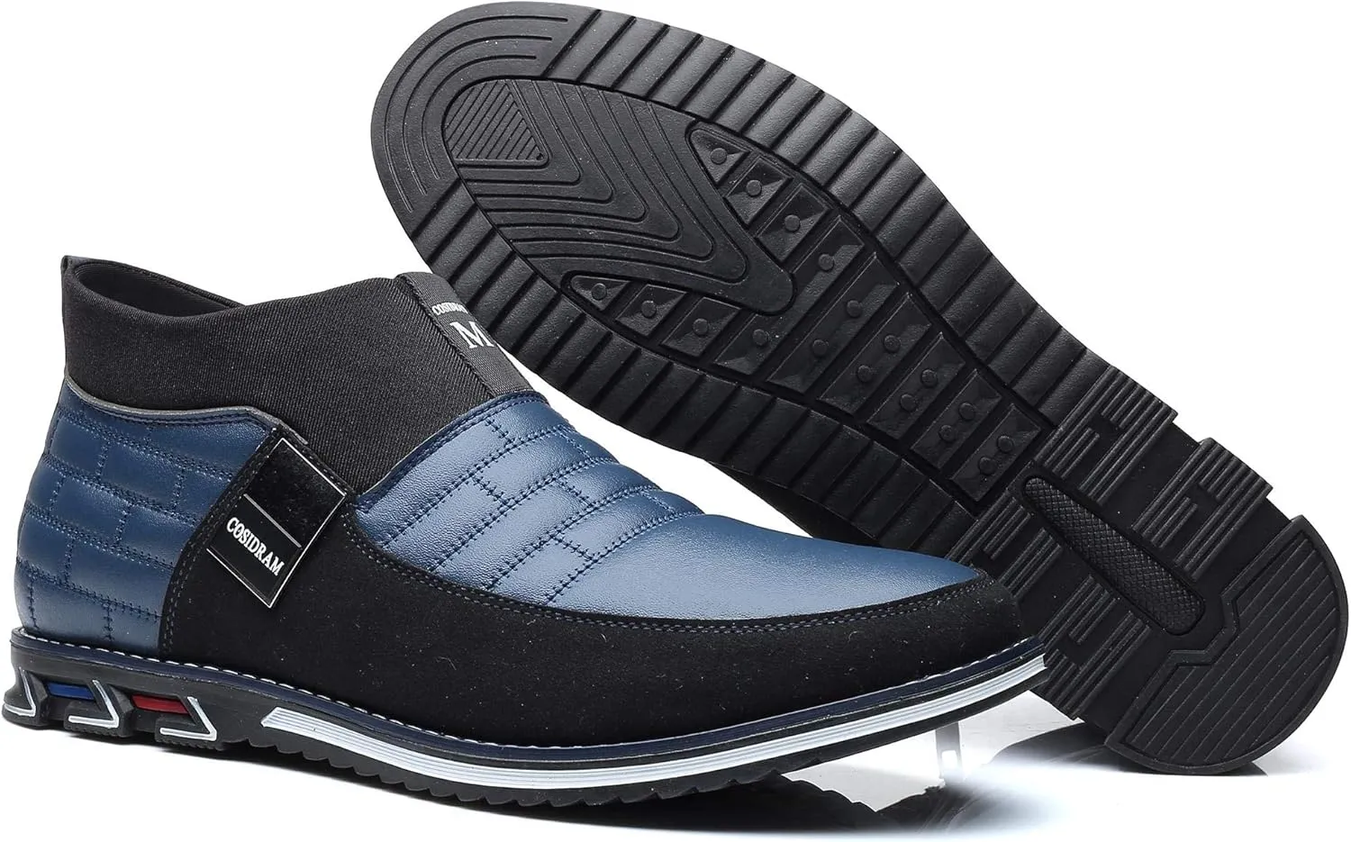 COSIDRAM Men Casual Shoes High-top Loafers Comfort Walking Sneakers Boots for Male