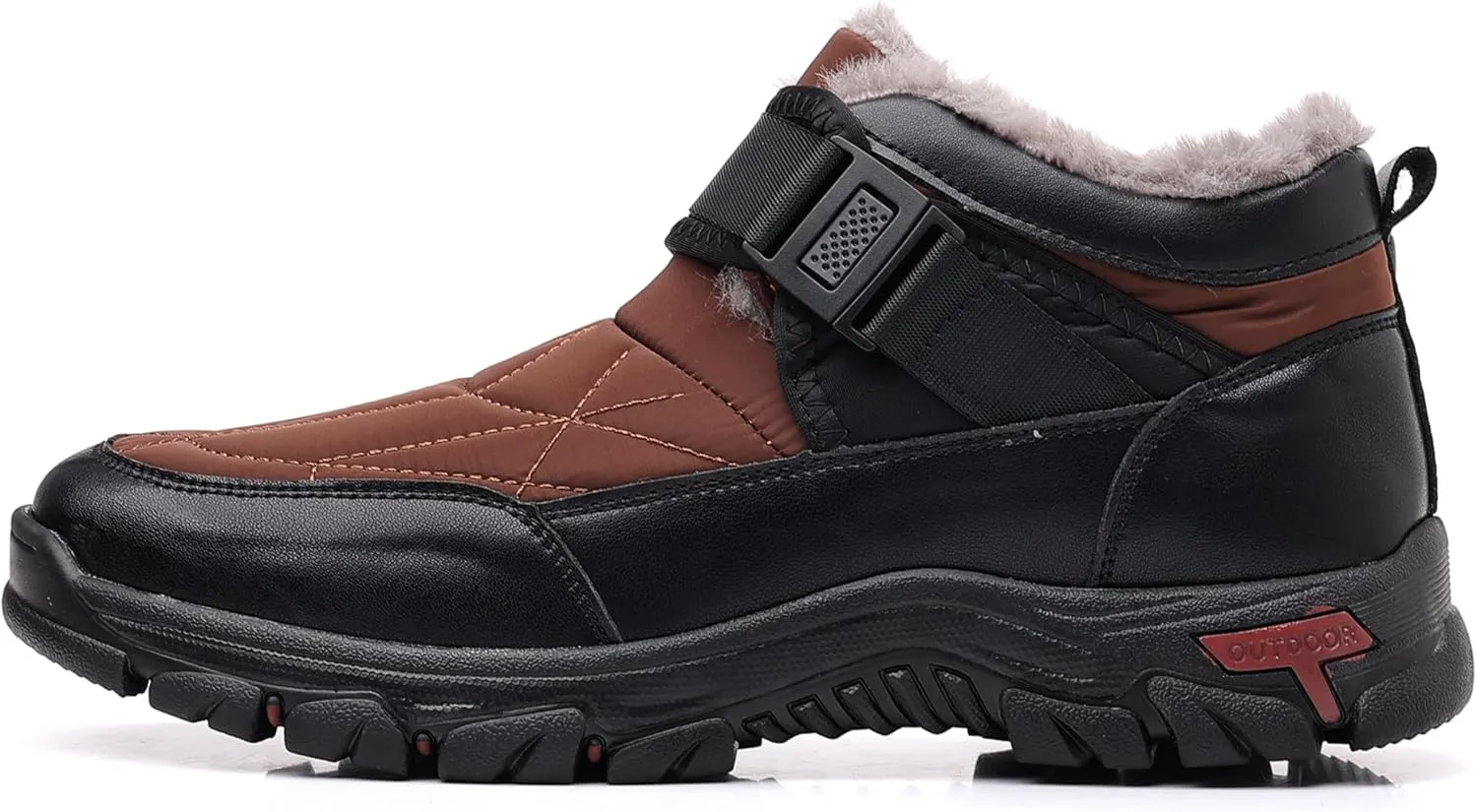 COSIDRAM Mens Snow Boots Outdoor Winter Warm Hiking Ankle Boots Anti Slip Insulated Work Shoes