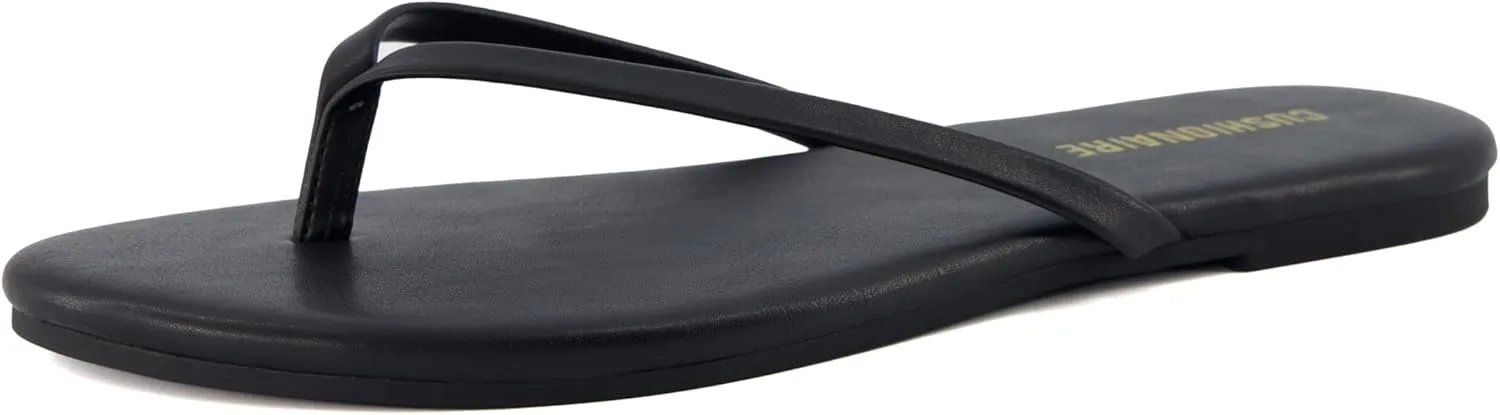 CUSHIONAIRE Cruise Women’s Minimalist Flip Flops – Ultra-Lightweight Summer Sandals with Non-Slip Sole
