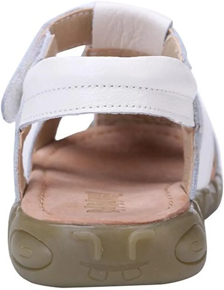 DADAWEN Boy's Girl's Leather Closed Toe Outdoor Sport Sandals (Toddler/Little Kid/Big Kid)