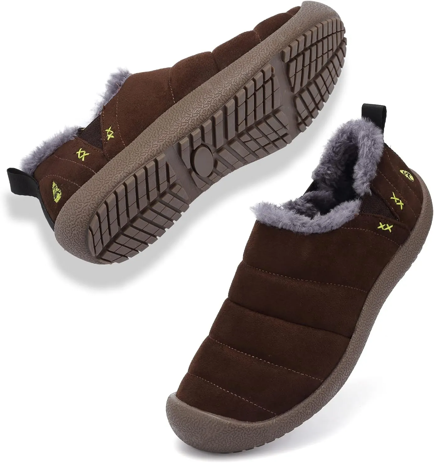 DimaiGlobal Men's Snow Boots Winter Boots Warm Ankle Boots Slip On Fur Lined Booties Water Resistant Outdoor Walking Shoes 6-13US