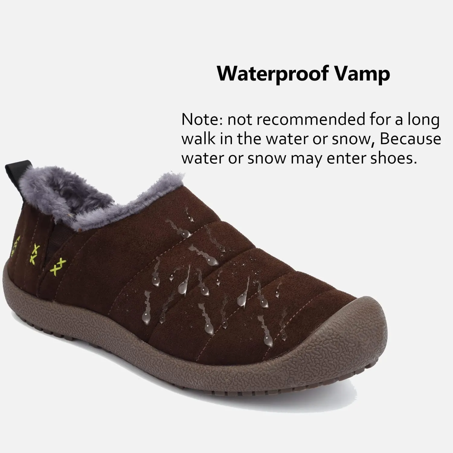 DimaiGlobal Men's Snow Boots Winter Boots Warm Ankle Boots Slip On Fur Lined Booties Water Resistant Outdoor Walking Shoes 6-13US