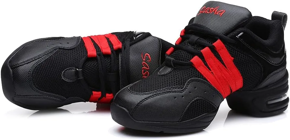 DKZSYIM Men and Women's Boost Dance Sneaker/Modern Jazz Ballroom Performance Dance-Sneakers Sports Shoes,Model B55/B56
