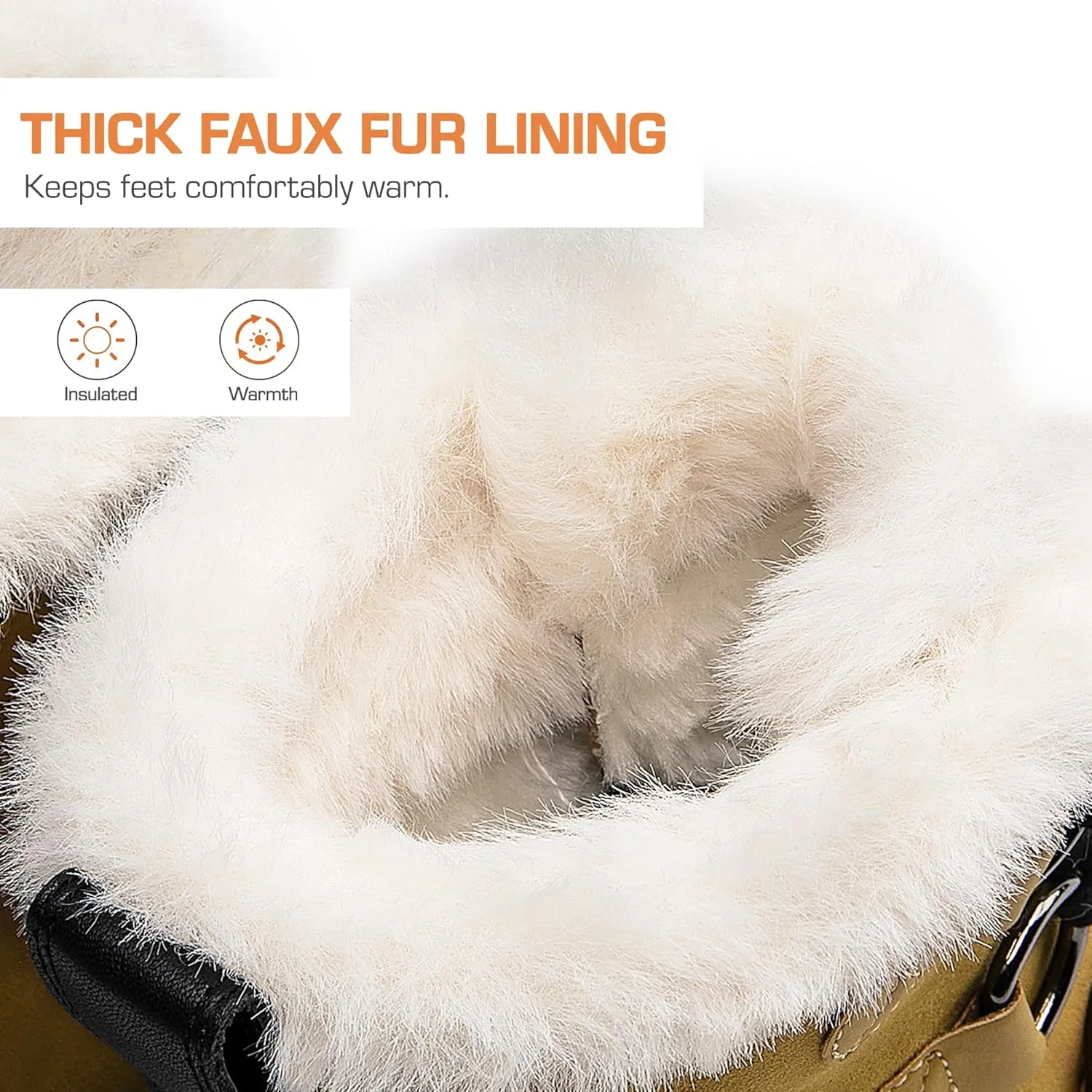 DREAM PAIRS Ankle Winter Boots for Women Snow Boots Anti-Slip Resistant Classic Warm Faux Fur Lined Lace Up for Outdoor Hiking Walking