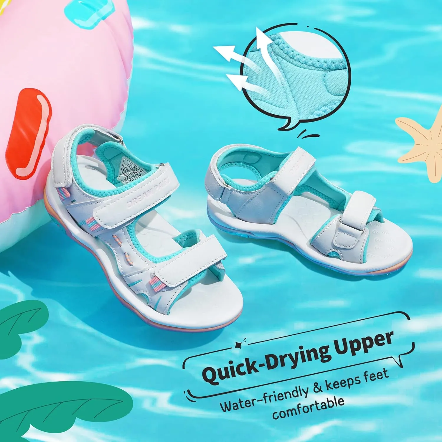 DREAM PAIRS Boys Girls Fashion Athletic Summer Sports Sandals(Toddler/Little Kid/Big Kid)