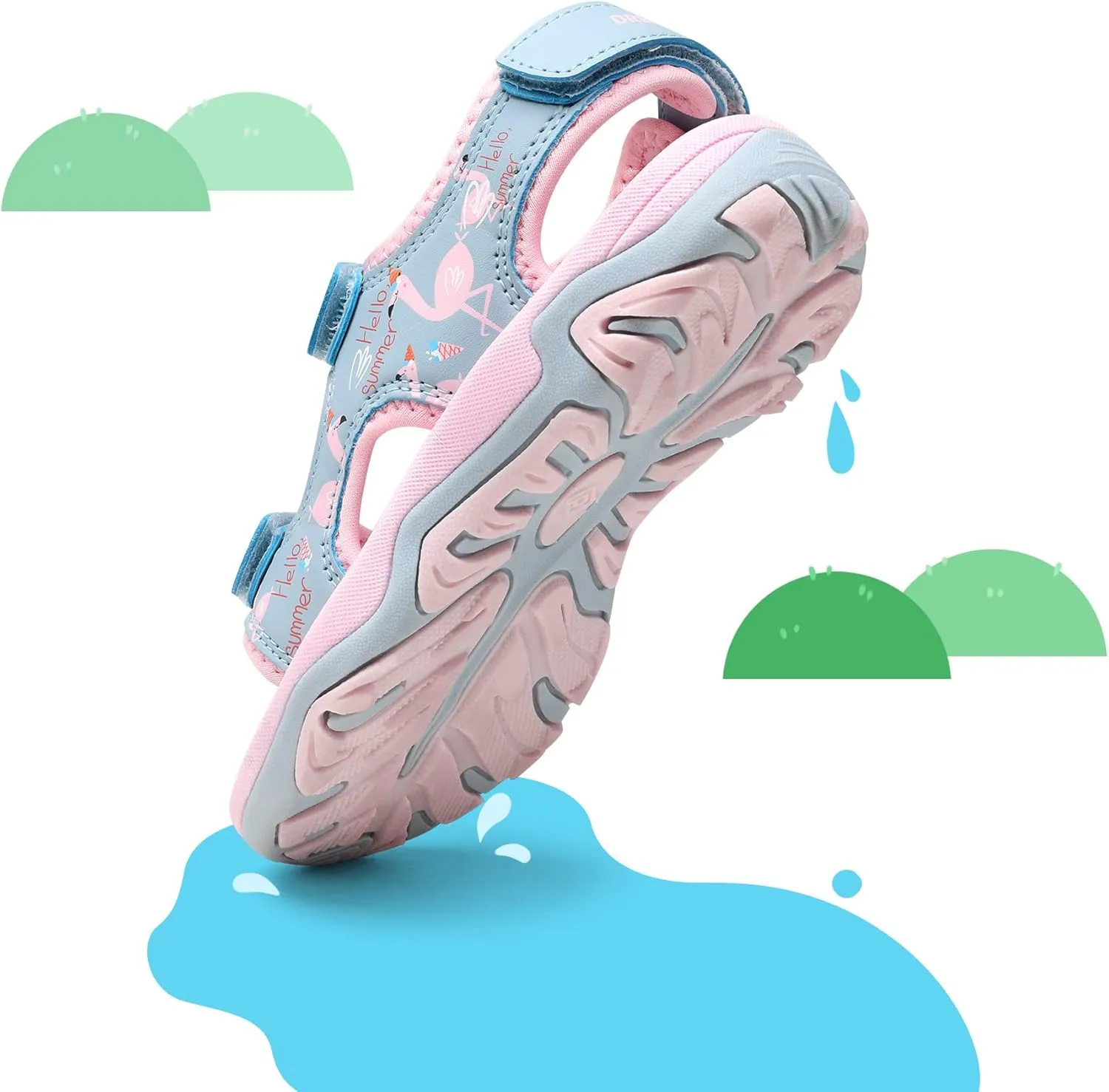 DREAM PAIRS Boys Girls Sandals Summer Outdoor Athletic Kids Sport Water Shoes for Toddler/Little Kid