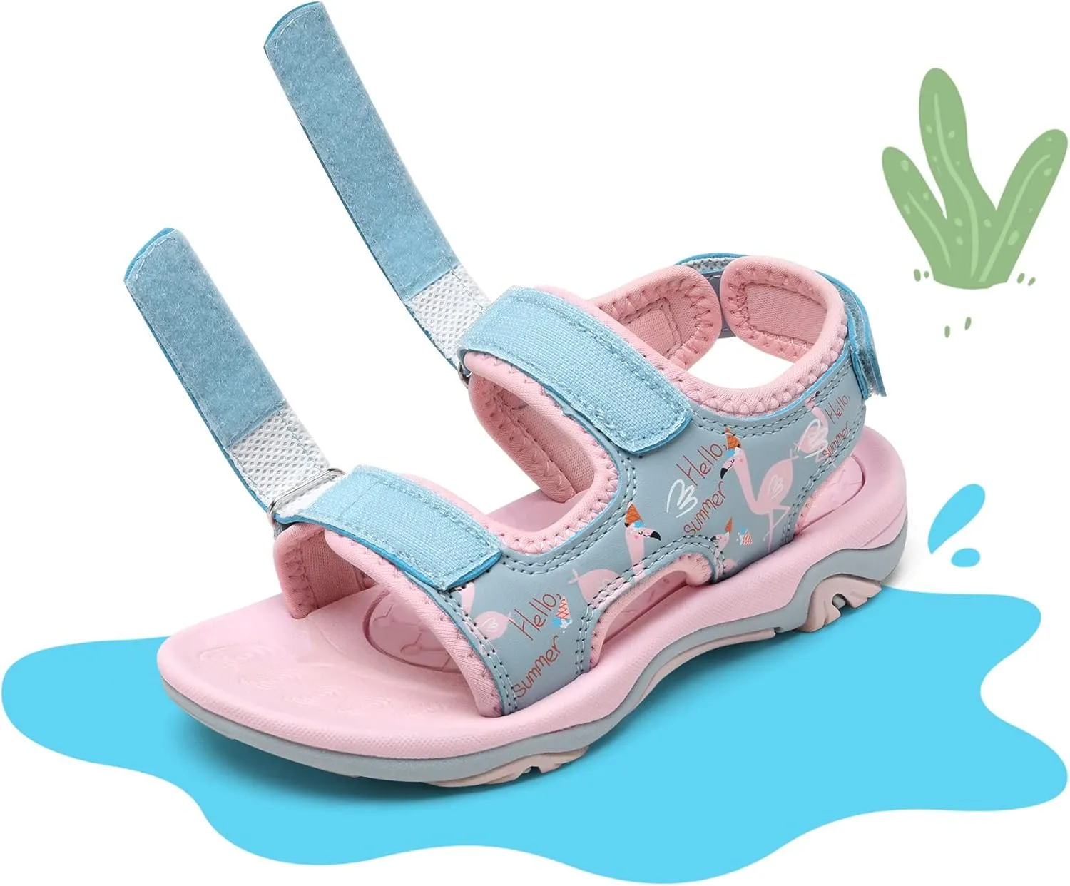 DREAM PAIRS Boys Girls Sandals Summer Outdoor Athletic Kids Sport Water Shoes for Toddler/Little Kid