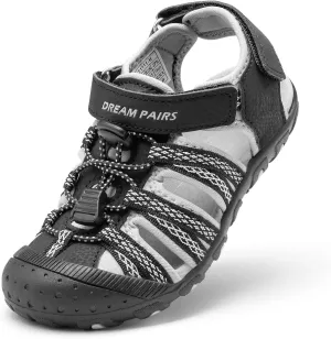 DREAM PAIRS Boys Girls Summer Outdoor Athletic Sport Sandals Hiking Beach Casual Closed Toe Adjustable Multicolor for Toddler/Little/Big Kids