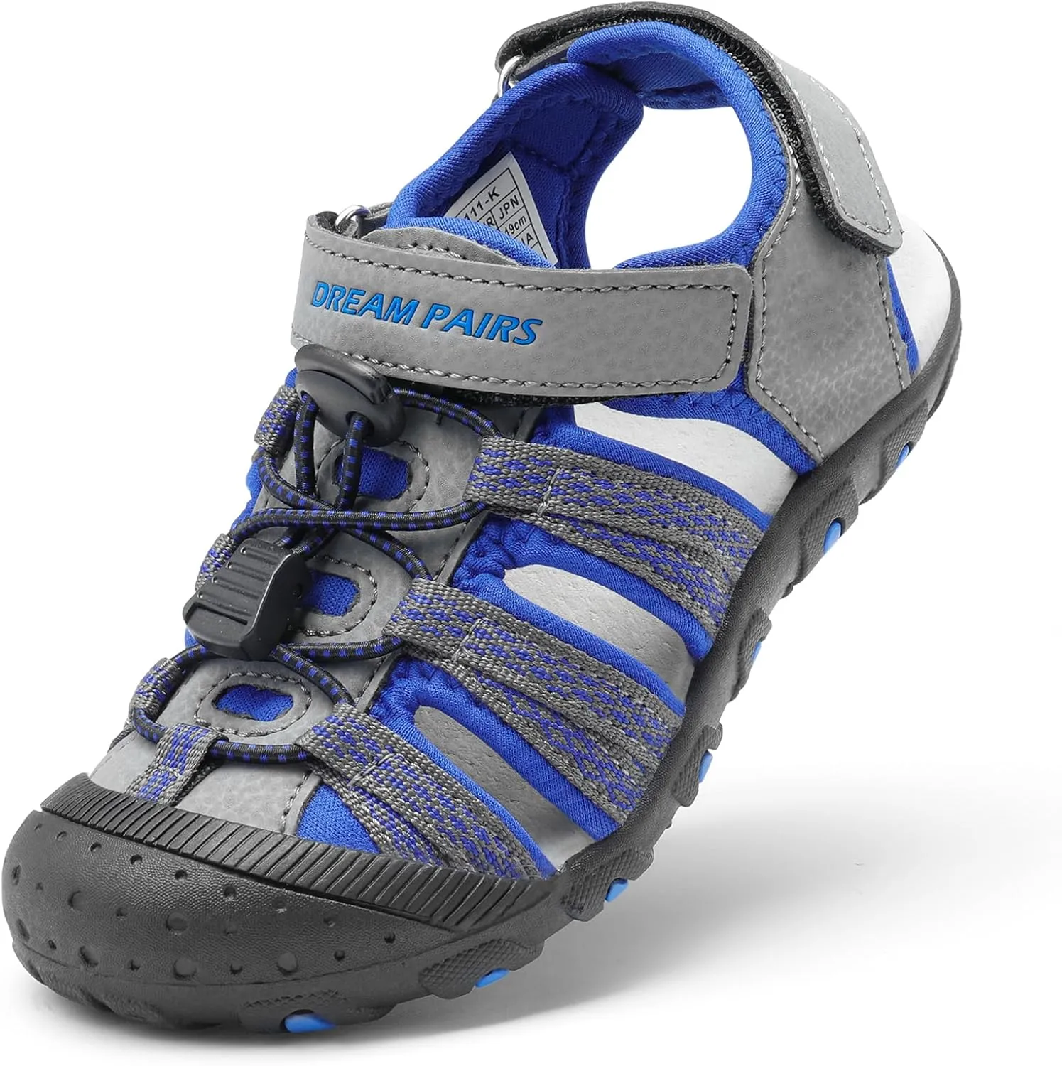 DREAM PAIRS Boys Girls Summer Outdoor Athletic Sport Sandals Hiking Beach Casual Closed Toe Adjustable Multicolor for Toddler/Little/Big Kids