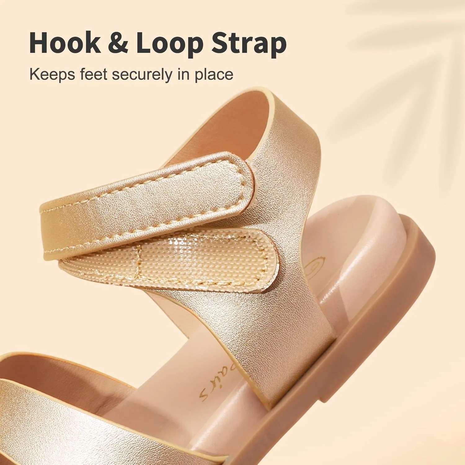 DREAM PAIRS Girls Sandals Open Toe Princess Flat Sandals Strappy Summer Shoes Toddler/Little Kid