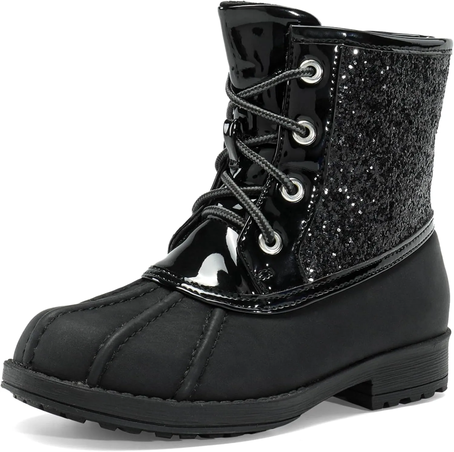 DREAM PAIRS Girls Side Zipper Glitter Ankle Boots(Toddler/Little Kid/Big Kid)