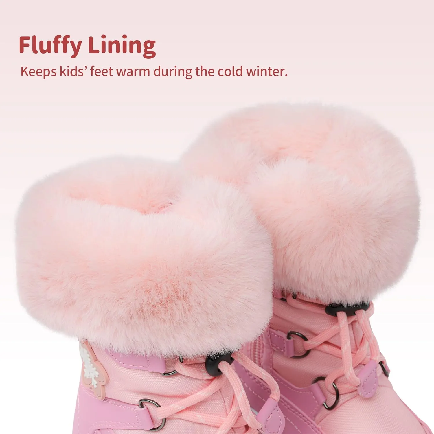 DREAM PAIRS Girls Toddler Snow Boots Slip Resistant Faux Fur Lined Mid Calf Little Kids Winter Shoes