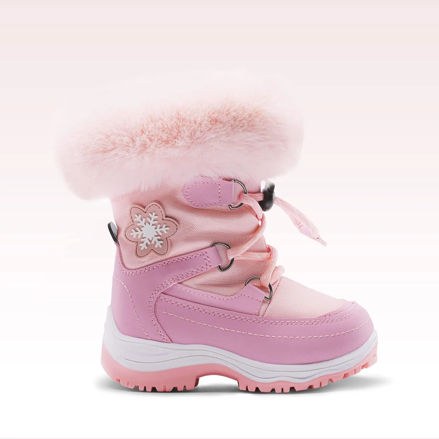 DREAM PAIRS Girls Toddler Snow Boots Slip Resistant Faux Fur Lined Mid Calf Little Kids Winter Shoes