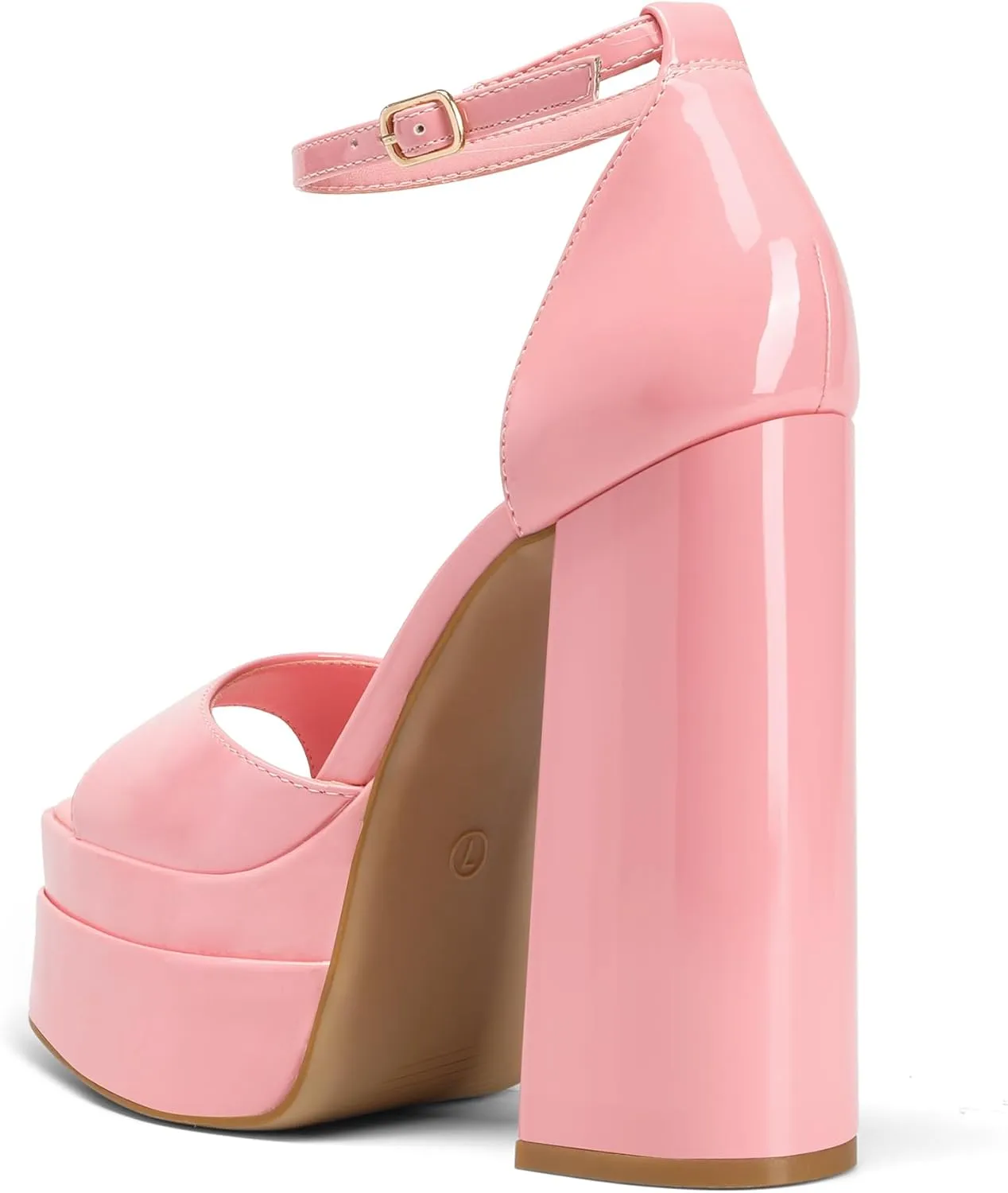 DREAM PAIRS High Heels Chunky Block Platform Heels for Women Ankle Strap Sexy Open Square Toe Heels Dressy Pumps Sandals