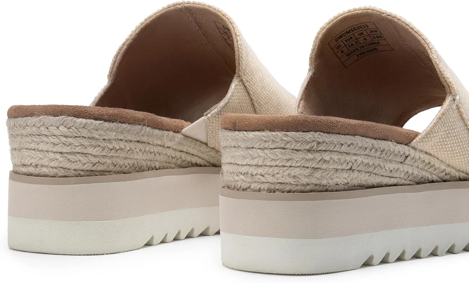 DREAM PAIRS Platform Sandals Women Slip-on Espadrille Bohemia Wedge Sandals, Comfort Dressy Summer Open Toe Canvas Slides for Women's Outdoor Walking Beach Vacation