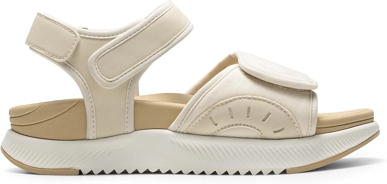 DREAM PAIRS Walking Sandals Women Arch Support Platform Sandals Comfortable Open Toe Hiking Summer Shoes Lightweight Outdoor Athletic Sport Water Sandals