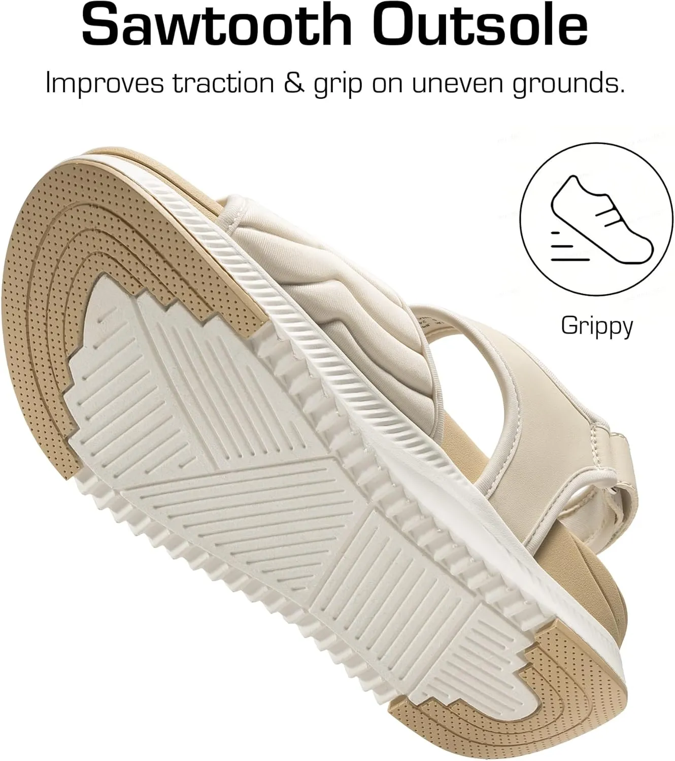 DREAM PAIRS Walking Sandals Women Arch Support Platform Sandals Comfortable Open Toe Hiking Summer Shoes Lightweight Outdoor Athletic Sport Water Sandals