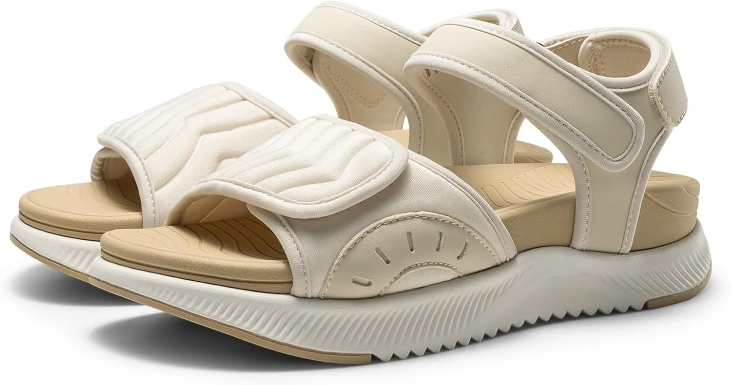 DREAM PAIRS Walking Sandals Women Arch Support Platform Sandals Comfortable Open Toe Hiking Summer Shoes Lightweight Outdoor Athletic Sport Water Sandals