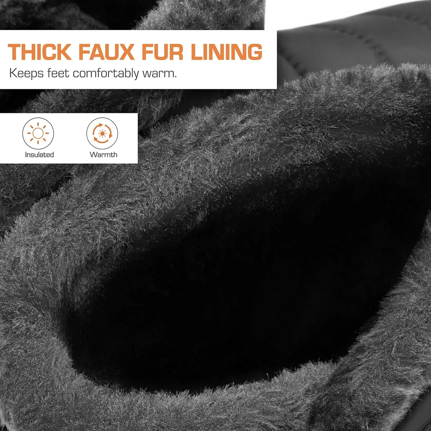 DREAM PAIRS Winter Boots for Women Warm Fur Lined with Zipper Flat Ankle Boots Comfortable Lightweight Outdoor Indoor Booties