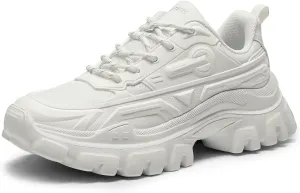 DREAM PAIRS Women Chunky Fashion Sneakers Platform Bold Lace-Up Comfortable Sneakers.